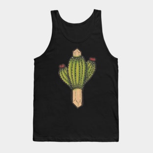 Cactus with crystal roots 3 Tank Top